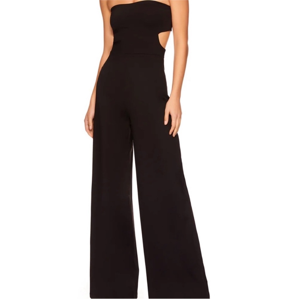 NEW Pink Diamond Susana Monaco Strapless Cut Out  Back Jumpsuit XL